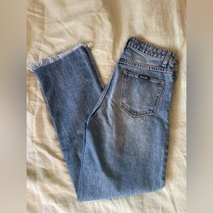 Rollas cropped original straight jeans